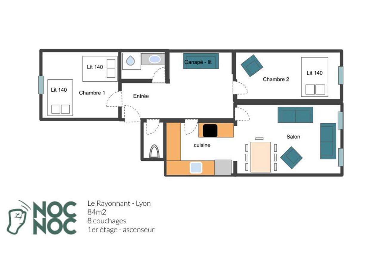Nocnoc - Le Rayonnant Apartment Лион Екстериор снимка